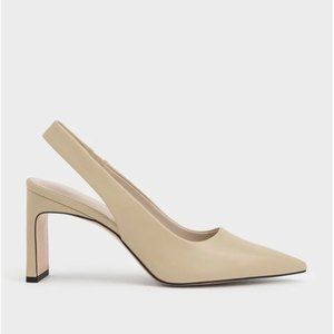 Blade Heel Slingback Pumps